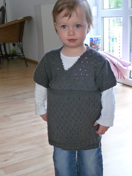 gestrickte Wickeljacke