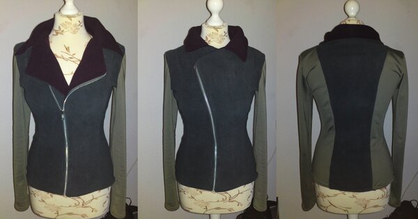 Fleecejacke asymmetrisch