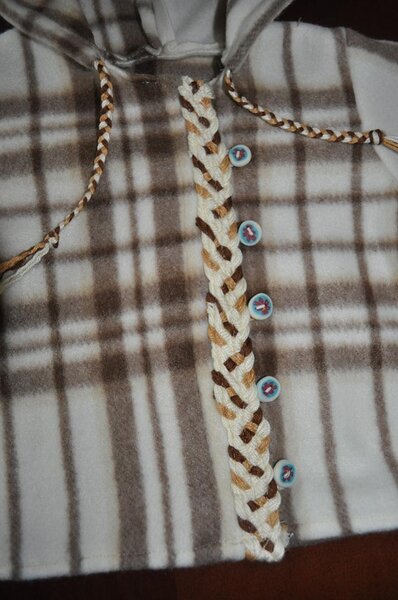 Jacke geflochtene Knopfleiste