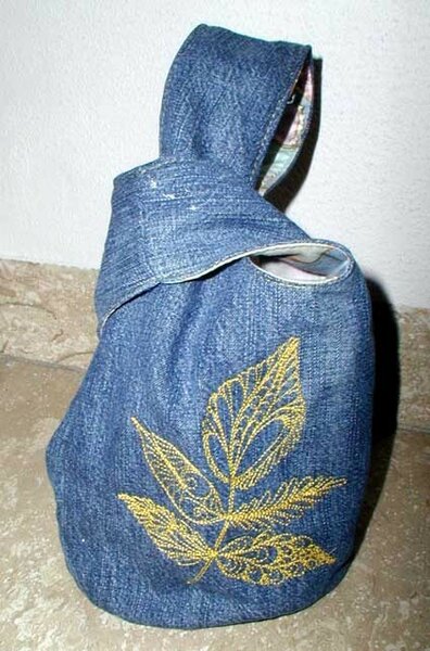 Knotentasche, Jeans/Dekostoff