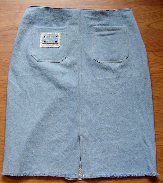 Jeansrock patrones hinten