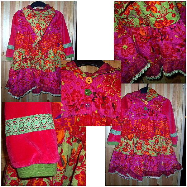 Kringel-Kapuzen-Twirly-Kleid