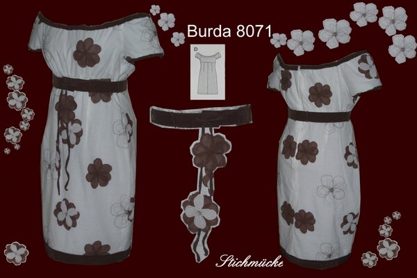Flower-dress, Burda 8071