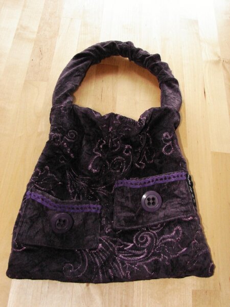 lila Cord - Tasche