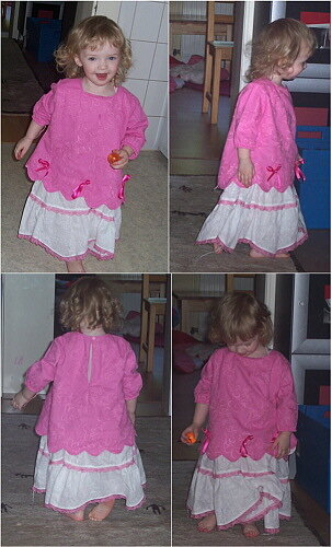 Tunika-Wellenkleid Mix