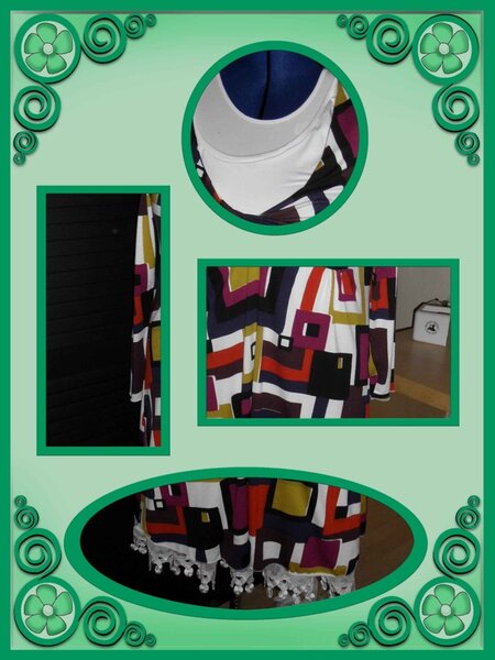 Knotenkleid mit Unterkleid