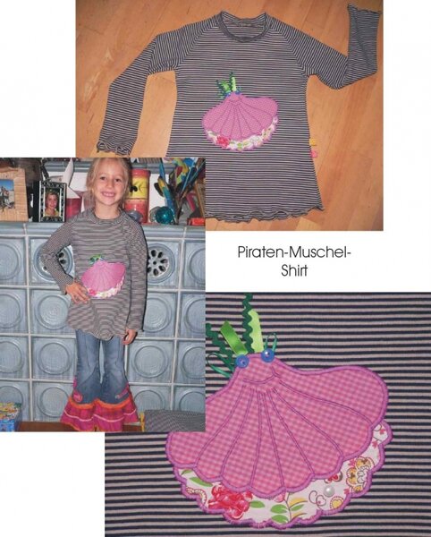 Raglanshirt mit Muschel