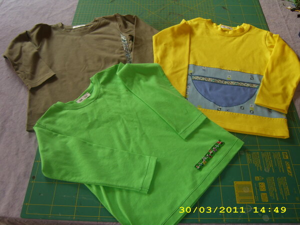 3 Basic Langarm-Shirts Gr 98