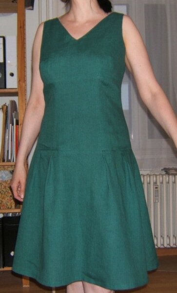 Ein grünes Mai-Kleid nach patrones...