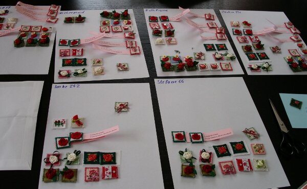 Erdbeeren und Rosen fertig sortier