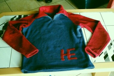 Raglan-Fleece-Pulli mit Applikation