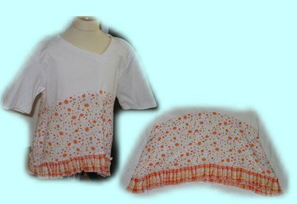 Pulli mit Materialmix