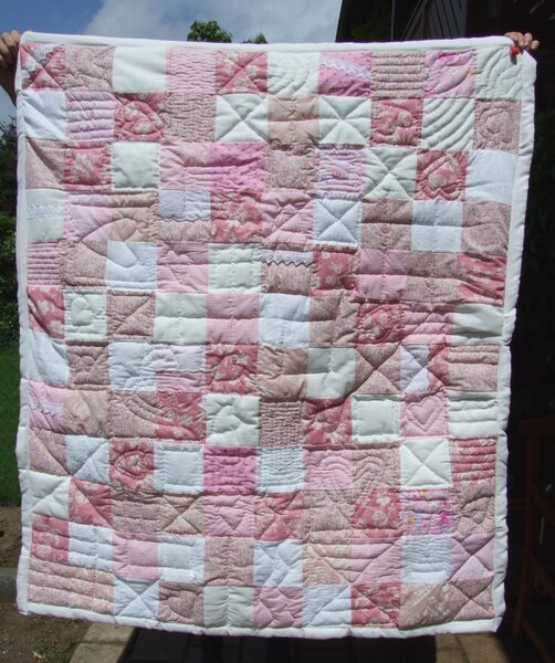 Mein Quilt in rosa