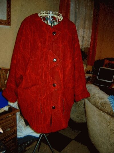 rote Walkjacke