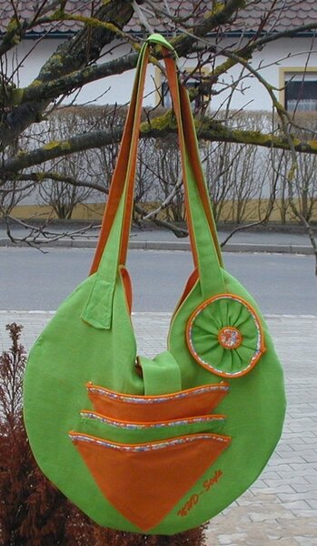 Tasche rund und bunt