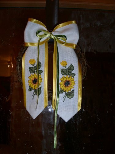Türschleife mit Sonnenblumen