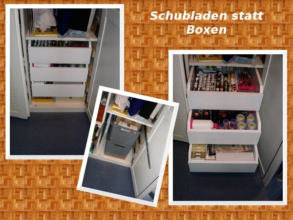 Schubladen statt Boxen