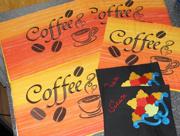 Ufo´s, mug rug, set