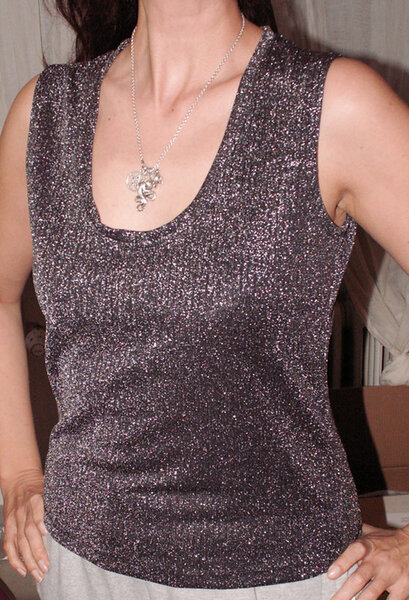 Silberglitzer Top