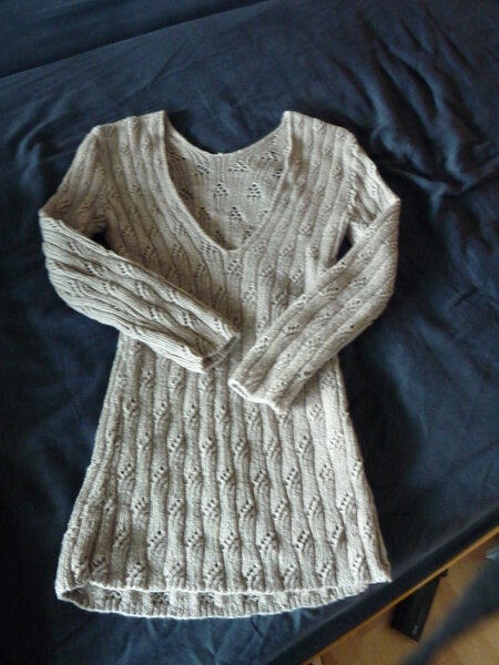 Pulli beige aus Lang Merino 150 NS 3