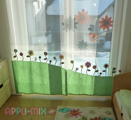 Blumenwiesen-Häkel-Vorhang