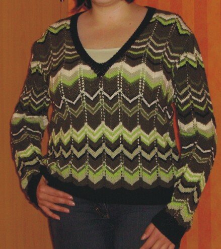 Zackenmuster-Pulli