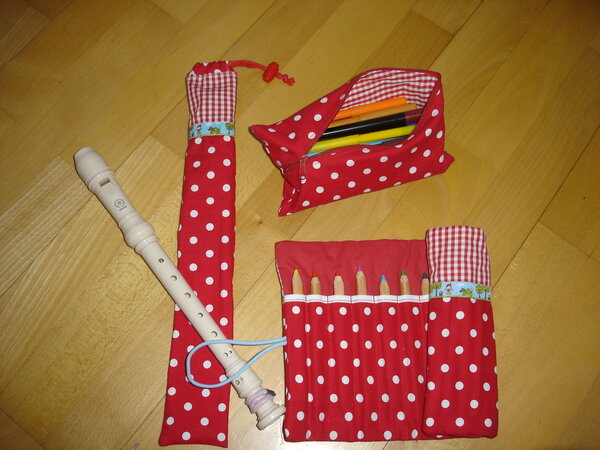 Flötentasche und Stiftetaschen