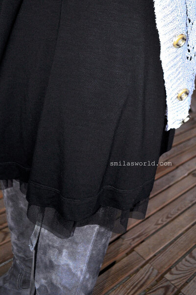 Knotenkleid mit Unterrock