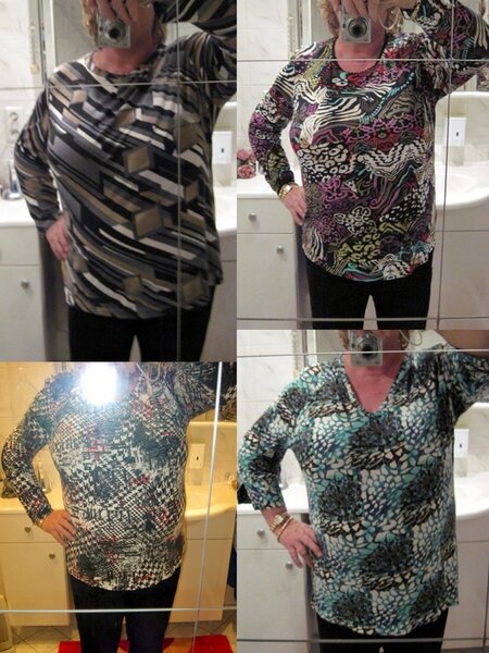 4 Shirts nach Diana-Schnitt