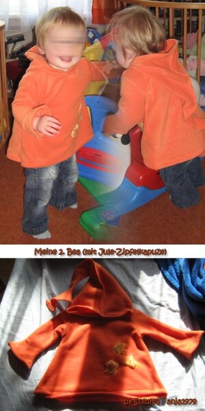Kuschelweiche Bea mit Jule - Kapuze