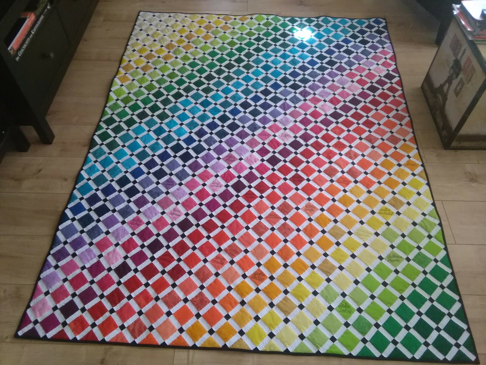 Erinnerungsquilt / Regenbogen-Quilt