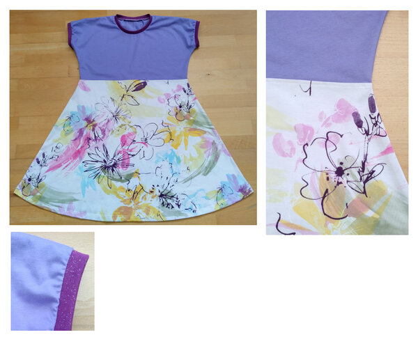 Kleid Blumen pastell-flieder (From Heart to Needle)