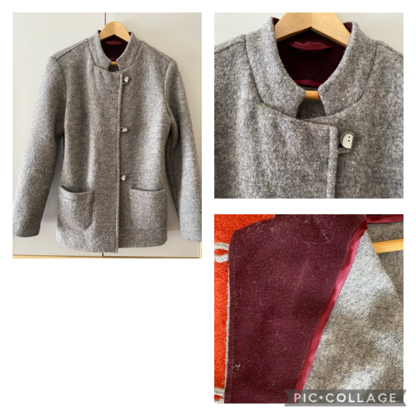 Walkjacke mit Knopfschlingen