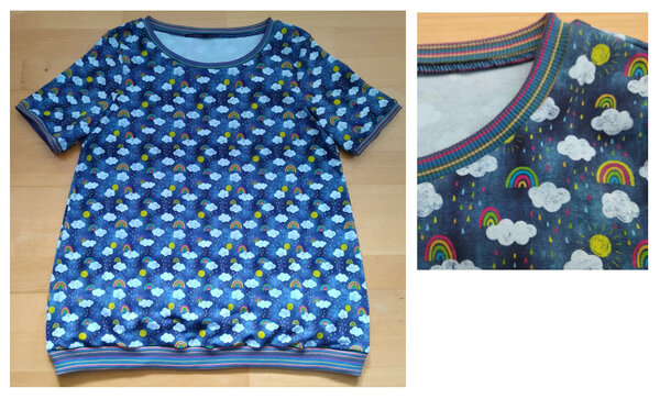 T-Shirt Rainbows blau