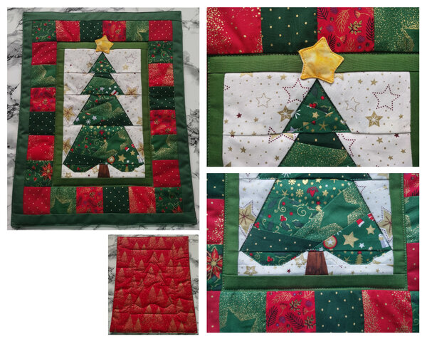 Deckchen Patchwork-Tannenbaum