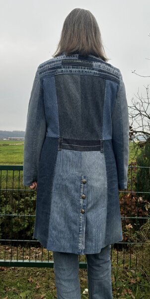 Jeansmantel upcycling
